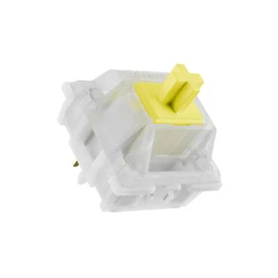 GATERON Milky Yellow Pro Switches Pre-lubed 5 Pin Linear Keyboard Switches Lot - Image 1 of 4