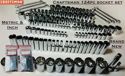 CRAFTSMAN 164 pc 1/4 3/8 1/2 Dr SAE METRIC MM 6pt 12pt wrench socket Tool set - Image 1 of 4