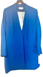 Calvin Klein Women's Plus Size 16W Blue Teal Open Front Jacket Suit Blazer NWT - Picture 1 of 15