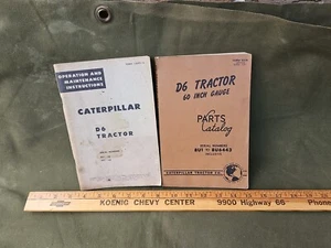 2 Caterpillar D6 TRACTOR Maintenance Instructions Manual & Parts Catalog '59 '61 - Picture 1 of 21