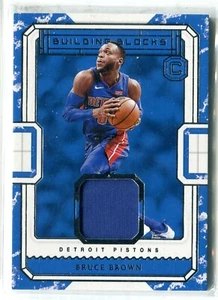2018-19 Panini Cornerstones Bruce Brown Building Blocks JERSEY RELIC PISTONS - Picture 1 of 1