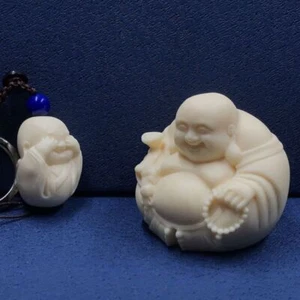 Cute Laughing Buddha Ornaments Miniatures Buddha Statue Craft Office - Picture 1 of 8