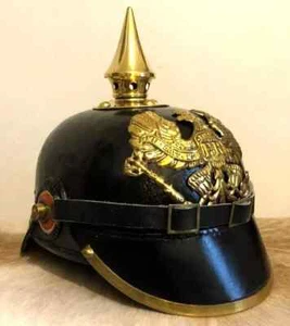 Handmade New 1896 Infantry Imperial Prussian Militaria Pickelhaube German Helmet - Picture 1 of 7