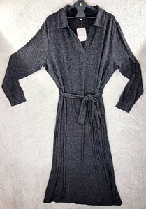 LulaRoe Gloria Pulloverkleid mit Kragen Gr. 3XL 24-26 meliert schwarz/anthrazit Neu mit Etikett - Bild 1 von 19