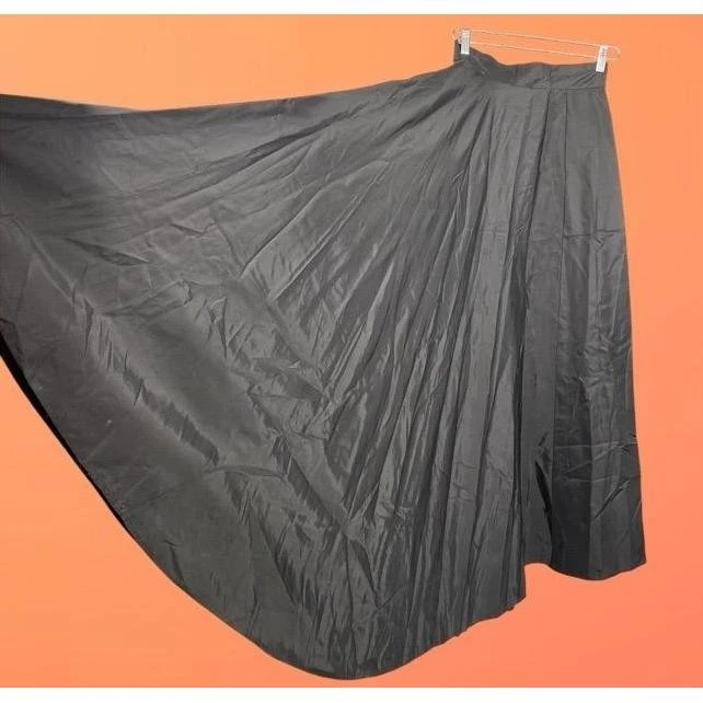 "Falda Verdadera Vintage XS Pequeña Negra Maxi Garra Gótica Victoriana 90"" Barrido Antigua" Foto 1 de 4