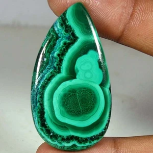 113.10Cts 100% Natural Exclusive Green Malachite Fancy Cab Gemstone 26x 48x 08mm - Picture 1 of 3