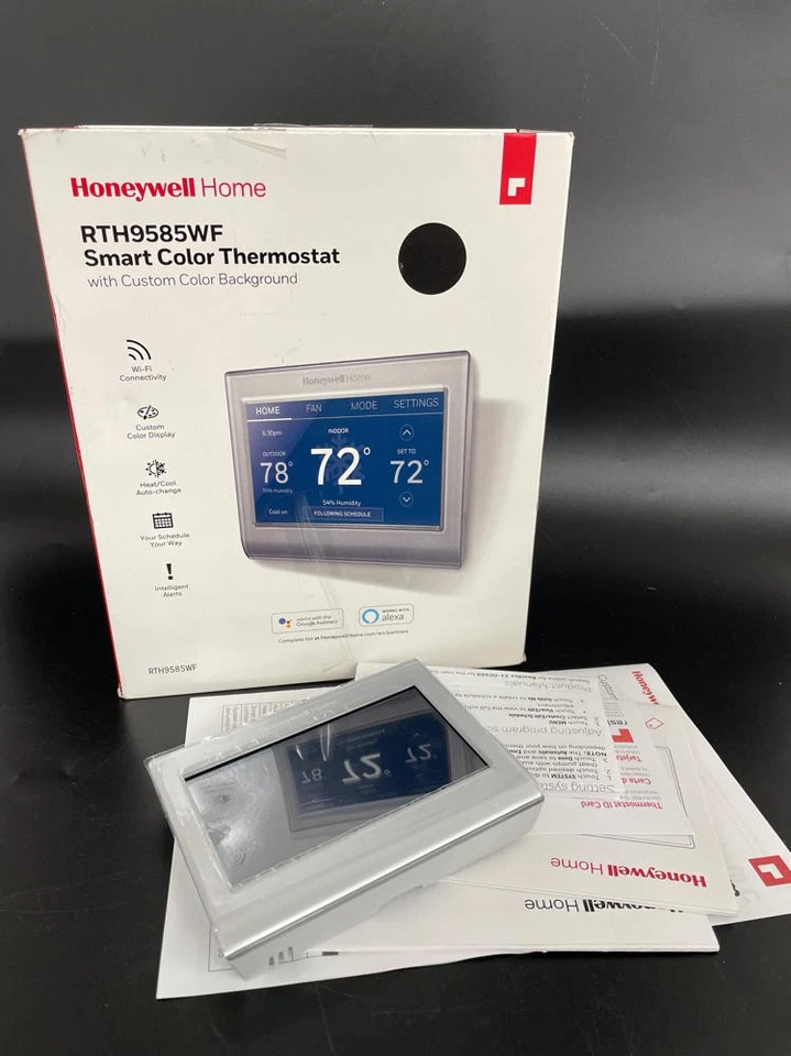 Honeywell Home RTH9585WF1004 Wi-Fi Smart Color Thermostat-GRAY - Image 1 of 4
