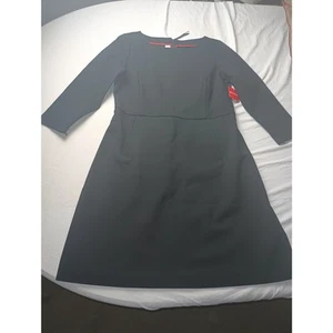 Spanx NWT WM Large Black "Perfect Shift" Dress Minimalist Solid Modest Classic - Picture 1 of 6