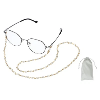 Imitation Pearls with Bag Glasses Chain Lanyard - Imagen 1 de 4