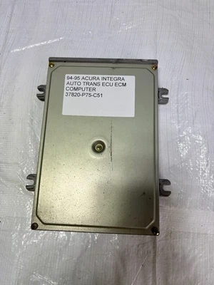 1994-1995 ACURA INTEGRA A/T ENGINE COMPUTER MODULE ECU ECM 37820-P75-C51 (OEM) - Image 1 of 4