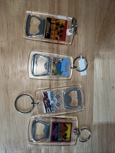 Lot Of 4 Key Chain Bottle Openers - Picture 1 of 6
