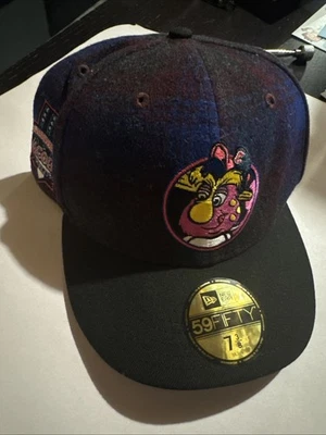 Cleveland Guardians New Era 59Fifty Plaid Mascot Fitted Patch Hat Cap Sz 7 3/8 - Image 1 of 4