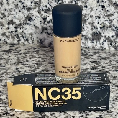 NIB! MAC Cosmetics Studio Fix Fluid Foundation ORIGINAL FORMULA- NC35 - Image 1 of 4