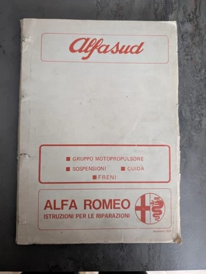 Manuale Alfasud Riparazioni Gruppo Motopropulsore,Sospensioni,Guida,Freni. - Immagine 1 di 4
