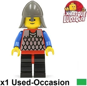 Lego Figurine Minifig chevalier Castle soldat Scale Mail casque cas150 USED - Picture 1 of 1