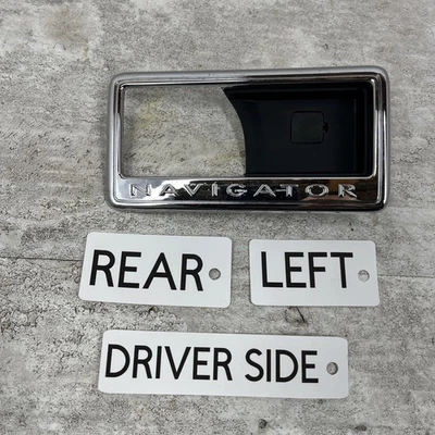 2007-2017 Lincoln Navigator Left Rear Interior Door Trim Handle Bezel Chrome OEM - Image 1 of 4