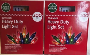 Winter Wonder Lane 200 Multi Heavy Duty Light Set Outdoor 2 Box New - Picture 1 of 3