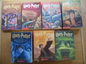 HARRY POTTER (Rowling) vols.1-7, hardcover, "First Am. Edition", &free book ,VG+ - Imagen 1 de 1