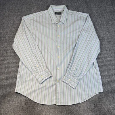 Kenneth Roberts Platinum XXL Mens Striped Button Up Dress Shirt - Image 1 of 4