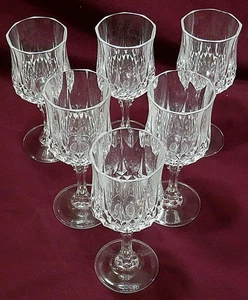 6 CRISTAL D’ARQUES LONGCHAMP DURAND KRISTALL LIKÖR WASSER WEIN CORDIAL GLÄSER - Bild 1 von 3