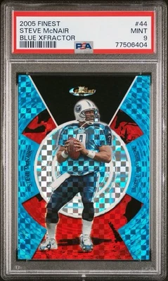 2005 Finest Steve McNair Blue Xfractors #/150 Titans PSA 9 MINT COLOR MATCH - Image 1 of 2