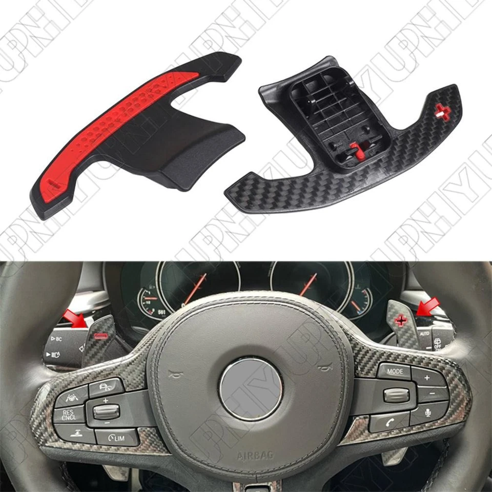 bon Fiber Steering Wheel Paddle Shifter For BMW G20 M3 M4 G80 G82 M340i 2017+ - Image 1 of 4