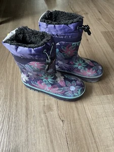 Western Chief Girls Boots Ridge Mod Garden Neoprene Purple Size 11/12 US - Picture 1 of 9