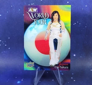Emi Sakura Japan SSP 2023 UD AEW World Tour 3D Holo Lenticular Upper Deck - Picture 1 of 13