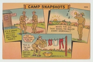 WWII, Military, Comic, Camp Snapshots - Picture 1 of 2