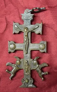 relic relic reliquary reliquary CRUCIFORM CARAVAN CROSS 1700 - Picture 1 of 4