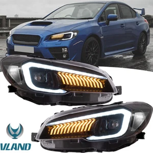 VLAND LED Projector Headlights Lamps Fit For Subaru WRX & WRX STI 2015-2021 L+R - Picture 1 of 11