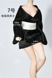 1/12th Black Kimono Clothes Outfit Fit 6in Female PH TBL Action Figure Body Toy - Picture 1 of 6