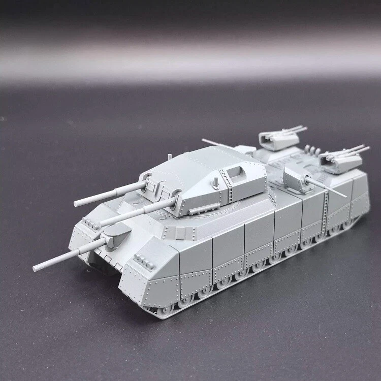 3D Printed 1/300 WW II Germany Krupp P1000 Super Heavy Tank Unpainted Kit Model - Image 1 of 4