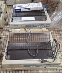Two Epson LQ-570+ Standard Dot Matrix Printers With Power Cables - Photo 1/3