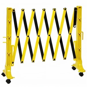 Telescopic Expandable Barrier 0.4m-3.5m Wheels & Safety Catch Retractable Fence - Picture 1 of 9