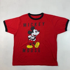 Disney Mickey Mouse Red T-shirt Large - Picture 1 of 4