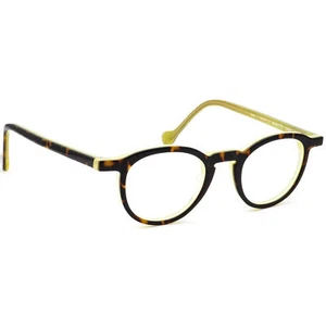 Anne Et Valentin Eyeglasses Annette 1245 Havana on Green Round France 43[]21 135 - Picture 1 of 6