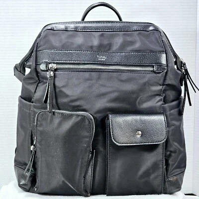 Tutilo New York Negro Nylon Tech Bolso de Mano Laptop Mochila Mujer Bolsillos 15" Foto 1 de 4