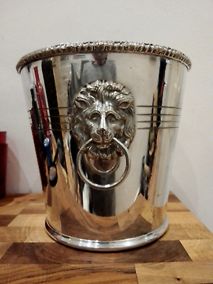 Large Vintage Rare P H Vogel & Co Lion Mask Silver Plated Champagne Ice Bucket • 100£