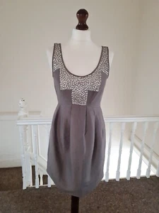 Rare All Saints SS08 10 Beige Gainsborough Dress Studded Cut Out Party Fitted... - Picture 1 of 8