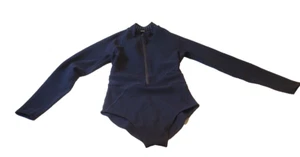 Lululemon Long Sleeve Zip Back Paddle Suit UVP Surf Swim 0/2? Black Deep End - Picture 1 of 8