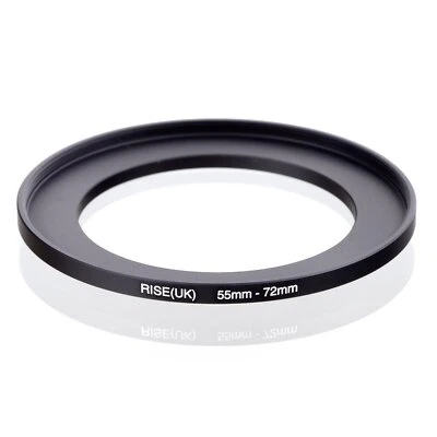 RISE(UK) 55mm-72mm 55-72 mm 55 to 72 Step Up Ring Filter Adapter black - Image 1 of 3