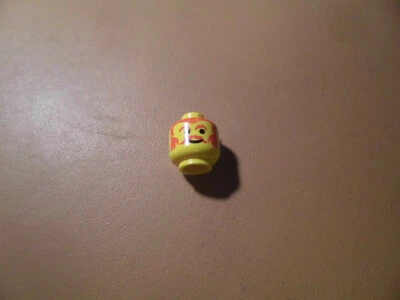 Lego Figur Kopf 3626bpx122 gelb bedruckt Haare Schnauzer rot fk125 - Bild 1 von 2