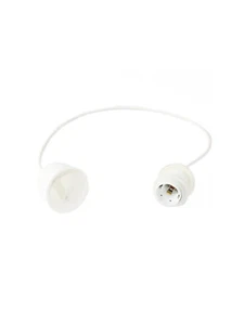 PENDEL COMPLETO FILO BIANCO PORTALAMPADE BIANCO RICAMBIO LAMPADARI SOSPENSIONE - Picture 1 of 1