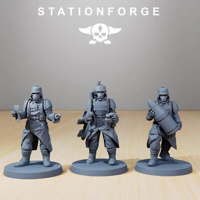 STATIONFORGE Imperial Soldiers of the Grim Guard x 3, División de la Muerte, Cuerpo de Tripulación de Artillería