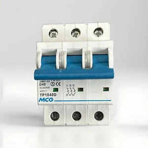 MCG TP1040D 40A 40AMP D TYP D40 DREIPOLIG TP 3P MCB SICHERUNGSSCHALTER NEU - Bild 1 von 2