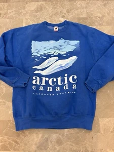 Felpa manica lunga vintage anni 90 canadese artico Vancouver acquario fauna selvatica L - Foto 1 di 5