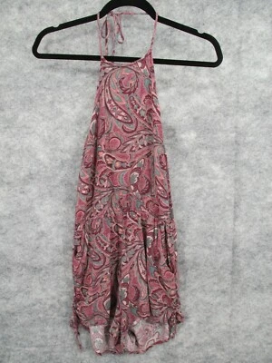 Mameluco para mujer Kendall & Kylie pequeño cachemir halter corbata espalda abierta bolsillo acampanado Foto 1 de 4