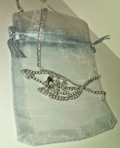 Beautiful, Silver 4 mm Curb Chain Necklace & gift bag. 30" long. - Picture 1 of 6