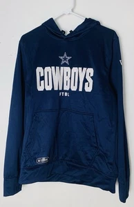 Dallas Cowboys Rare NFL Authentic Combine Team Therma Blue Hoodie Men's Size L - Picture 1 of 10